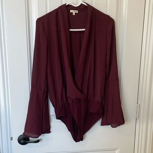 Maroon body suit